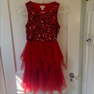 Cat & Jack Vibrant Red Sequin Dress